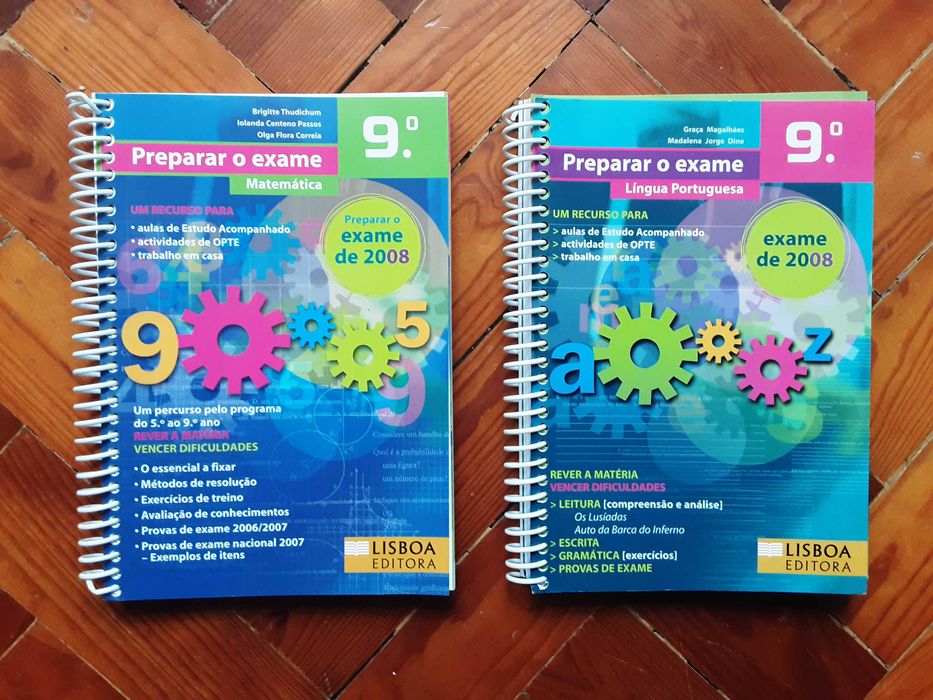 Livros Preparar o Exame - Matemática  + Português - 9º Ano