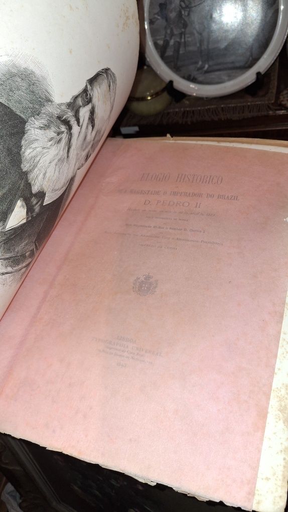 Elogio histórico D Pedro II 1893 Alfredo Cunha imperador Brasil