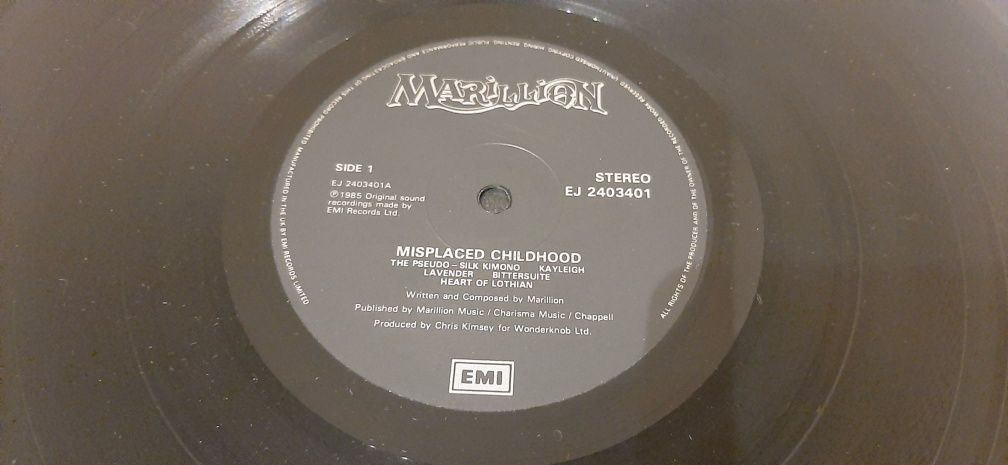 Winyl Misplaced Childhood Marillion 1985 (EX)