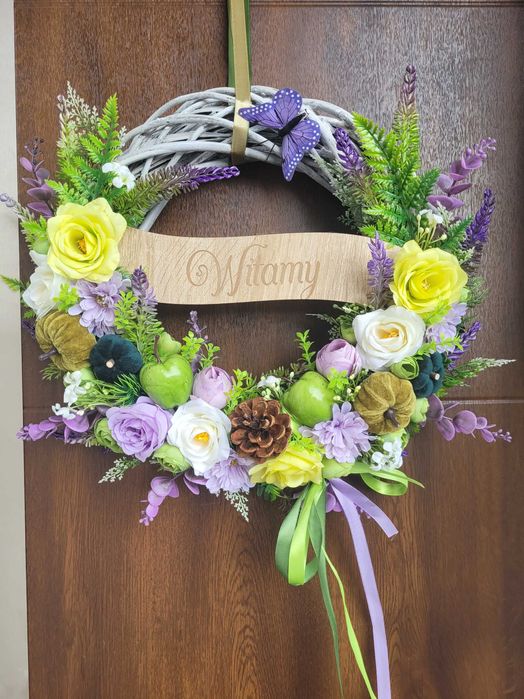 Wianek jesienny z wrzosami