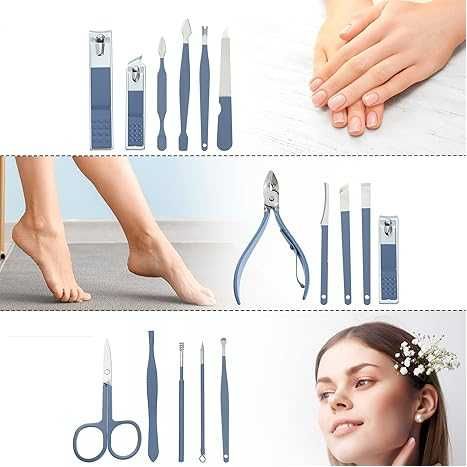 Zestaw do manicure pedicure paznokci akcesoria przybornik 16w1 etui