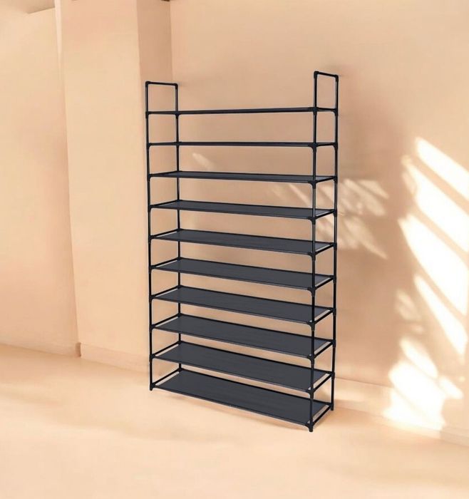 Nowy czarny wysoki organizer półka stojak na buty