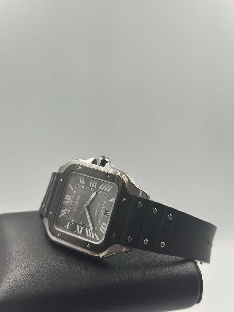 Cartier Santos Large Grey Dial Stainless