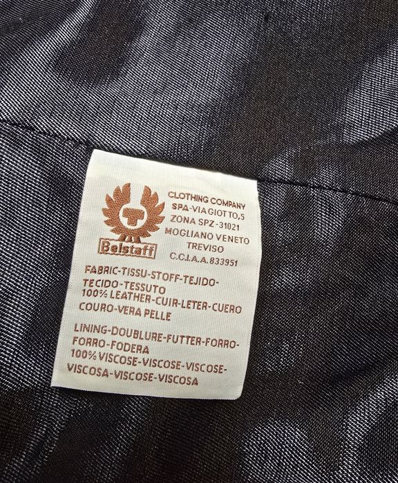 BELSTAFF damska skórzana kurtka czarna ramoneska z paskiem
