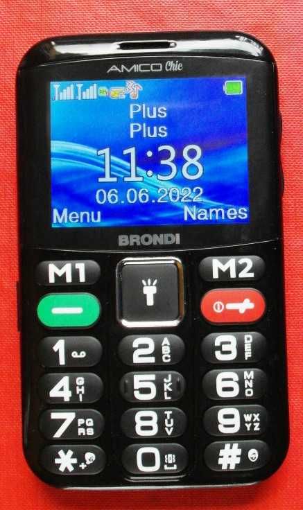 Telefon Brondi Amico Chic Dual SIM na dwie karty latarka radio SOS