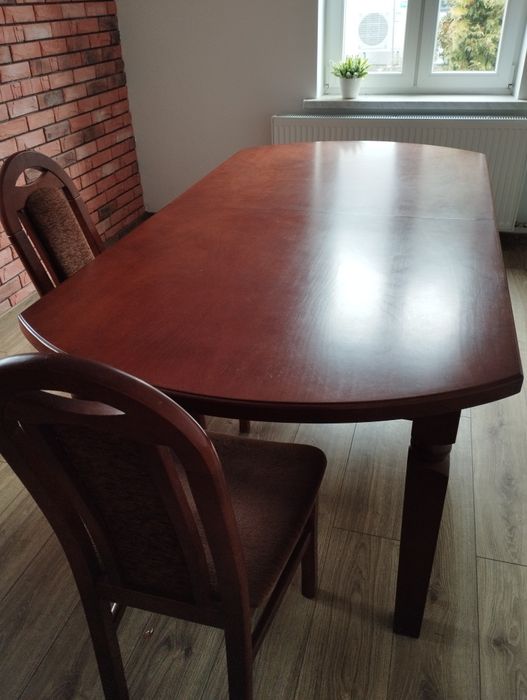 Stół drewniany 2m rozkładany plus 8krzesel