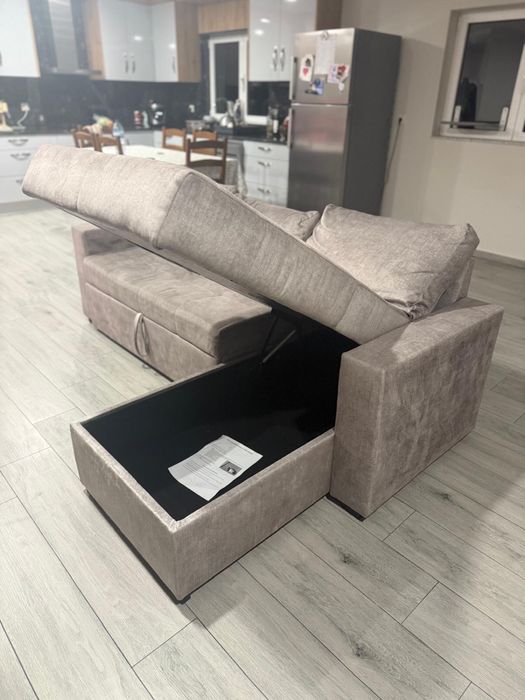 Sofá cama com chaise lounge