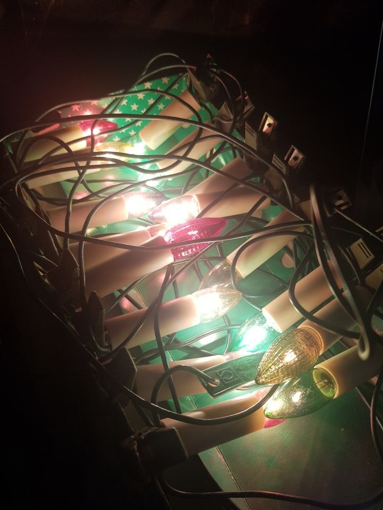 Lampki na choinkę, światełka, świece na KLIPSIE Vintage PRL