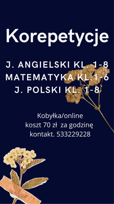 Korepetycje/ zajecia dodatkowe