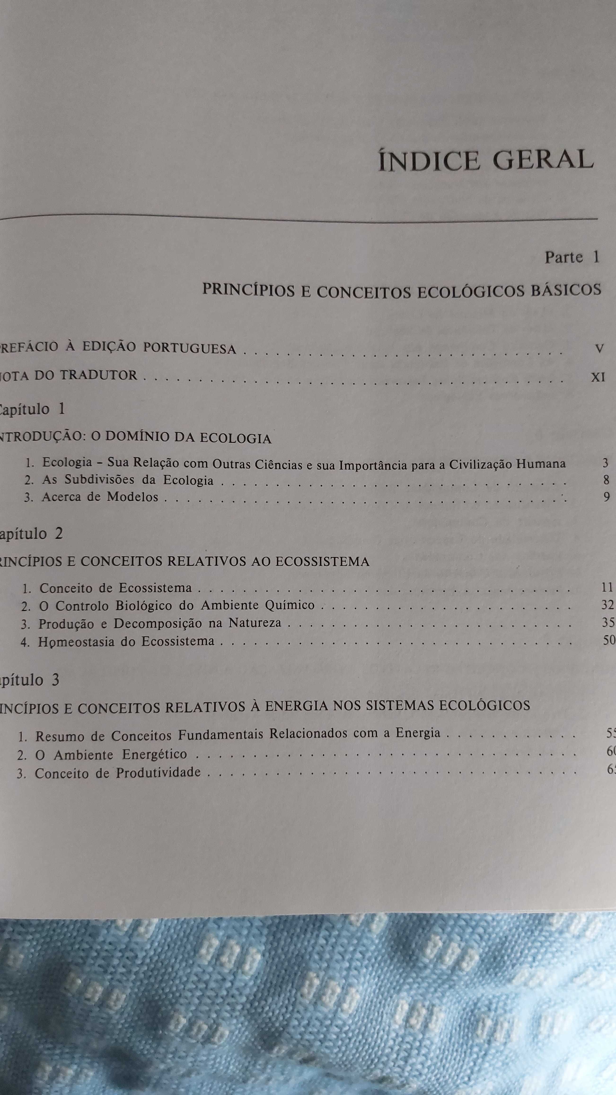 Livro "Fundamentos de Ecologia", Eugene P. Odum (F. G. Gulbenkian)