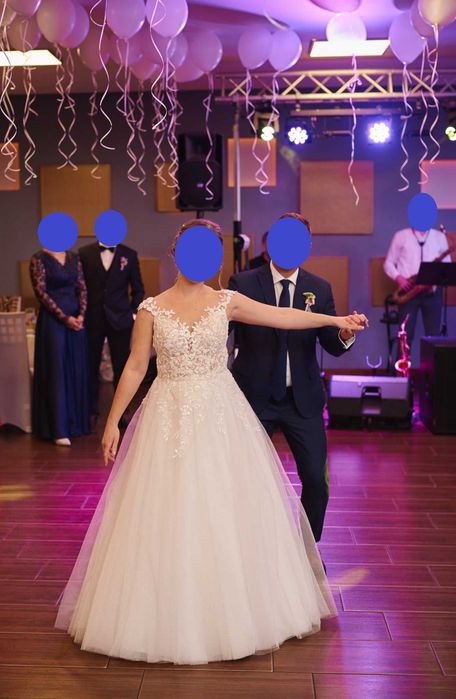 Sprzedam suknię ślubną - śmietankowa biel