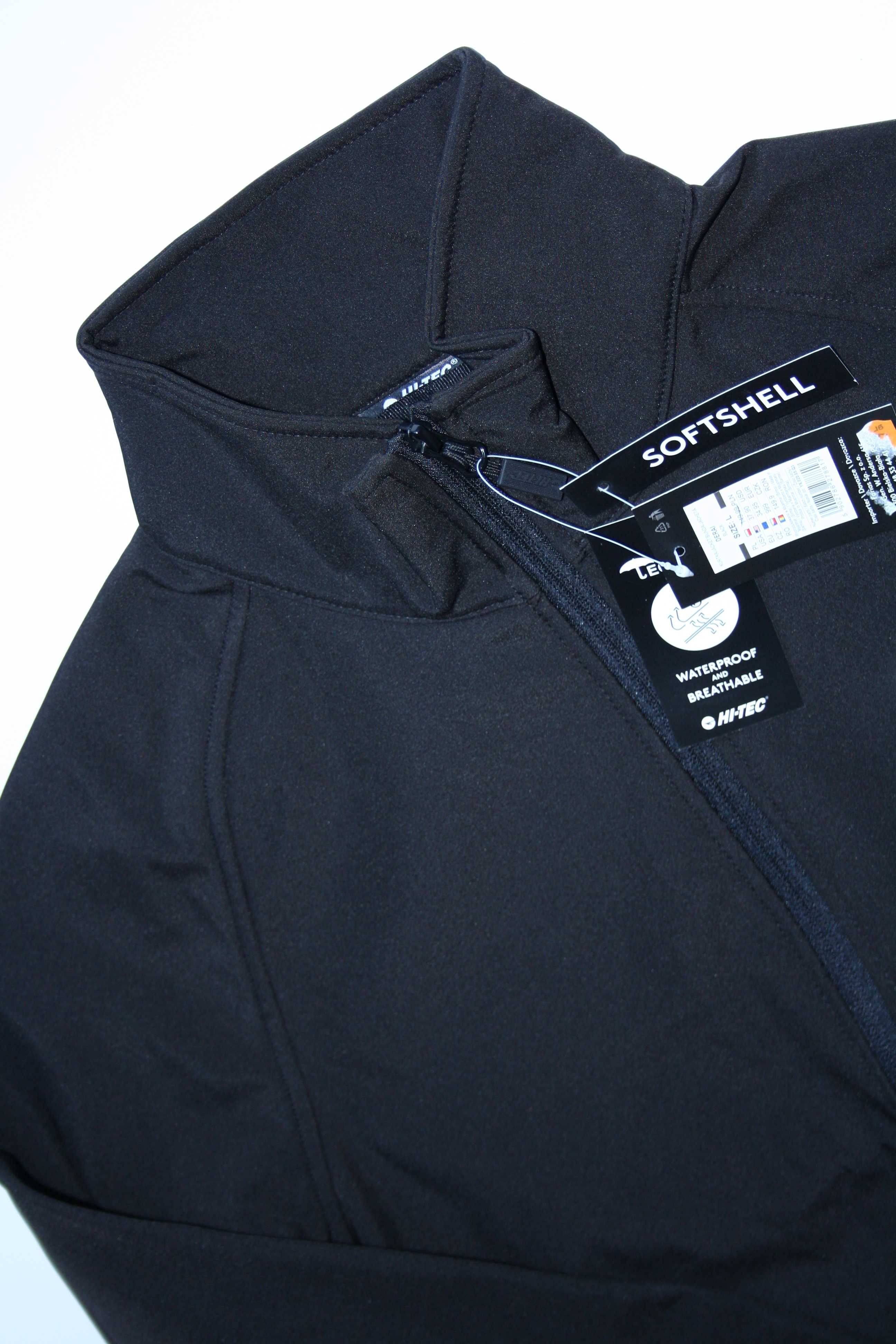 kurtka HI-TEC Derai softshell męska czarna XL membrana 10000