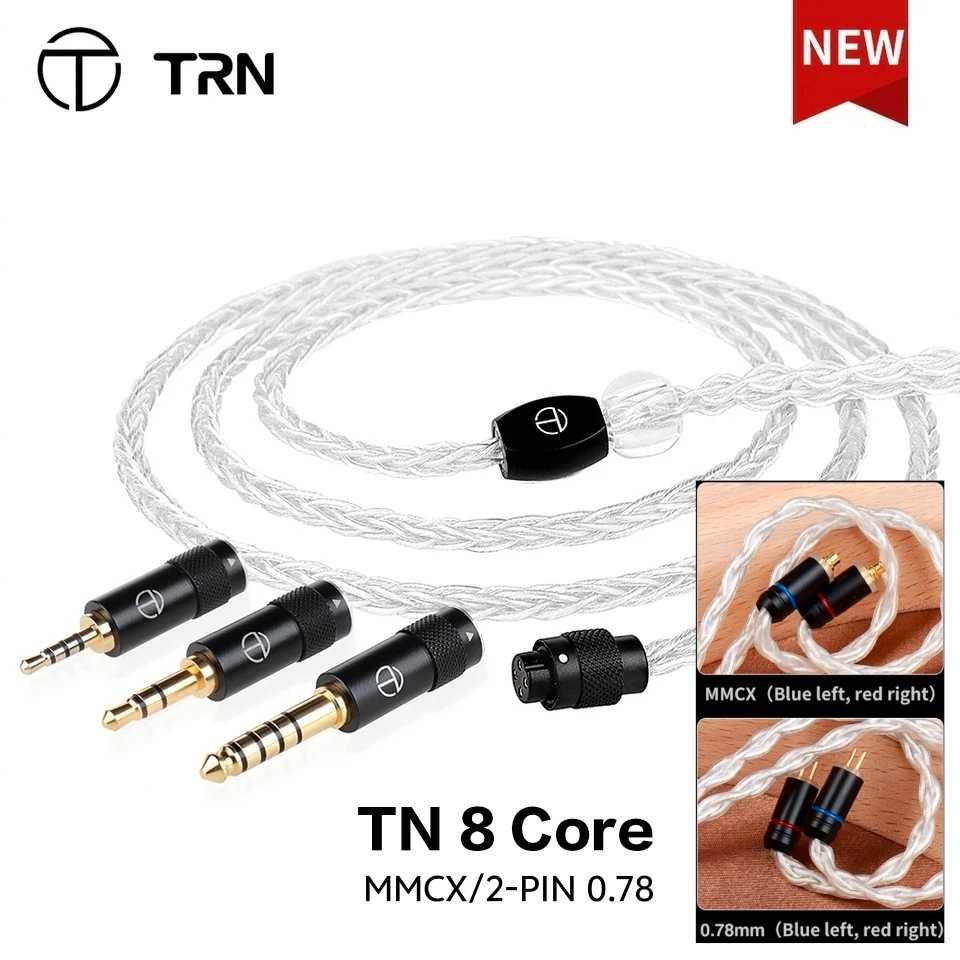 TRN TN 8-Rdzeni Posrebrzany kabel modułowy+3 wtyki