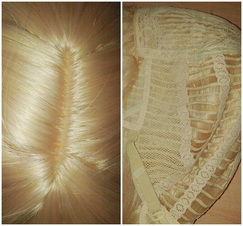 Yuzu Aihara peruka blond z kitkami długa z grzywką cosplay wig Citrus
