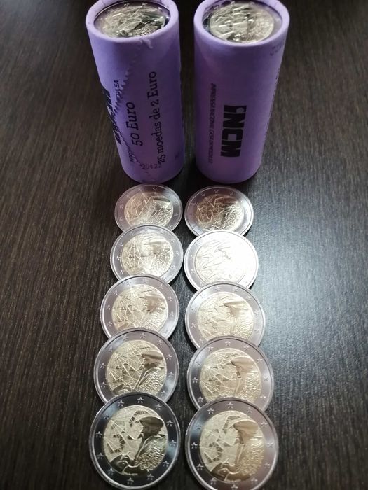 Moedas de 2 euros. Erasmos