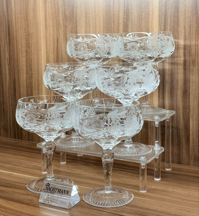 Хрустальные креманки шампанки Nachtmann серия Traube (виноград) GDR