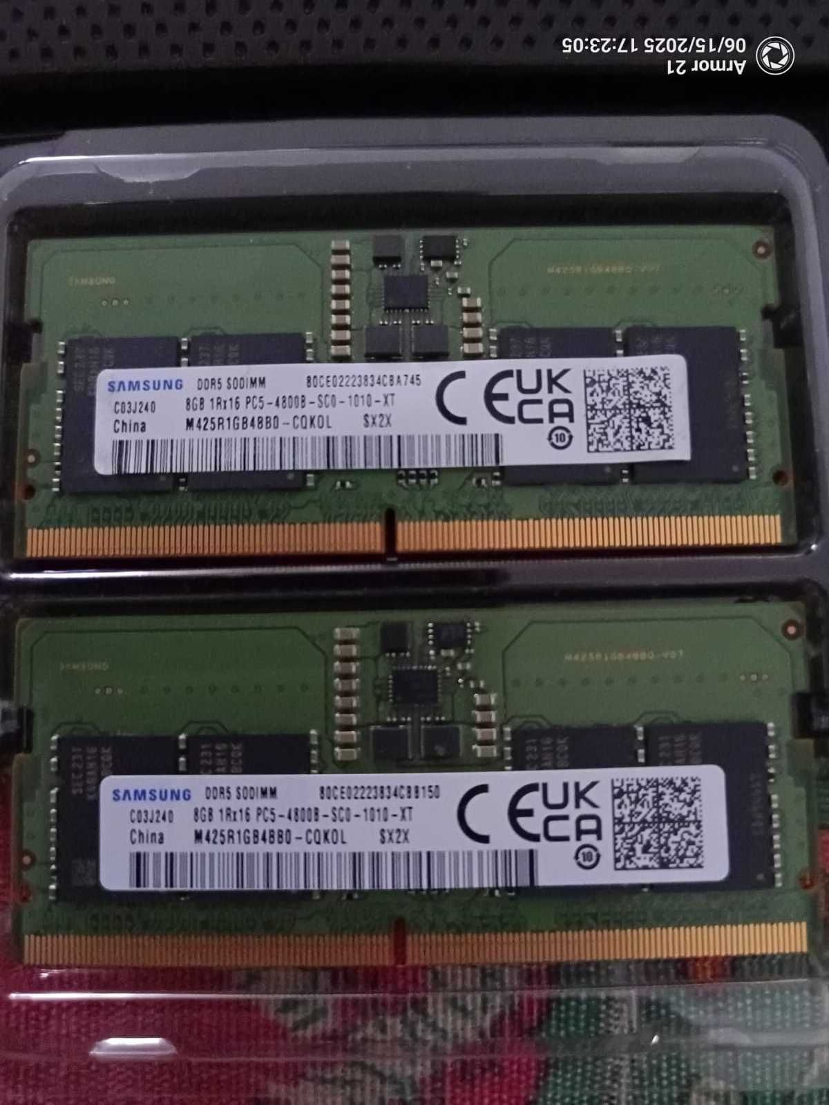 Samsung Sodimm 16GB DDR5 4800Mhz Semi Novas