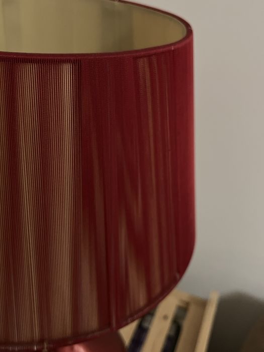 MARKSLOJD szwecka Lampa nocna  stołowa  czerwona z abażurem  roras red
