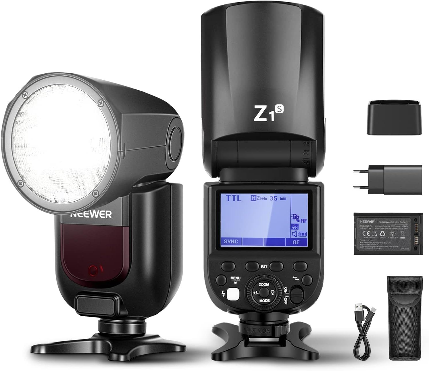 NEEWER Z1-S TTL Flash de cabeça redonda Speedlite para Sony SELADO