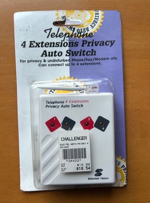 Vintage New Sound Tech Telephone 4 Extensions Privacy Auto Switch