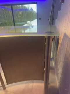 Barek ze stali nierdzewnej i szkła