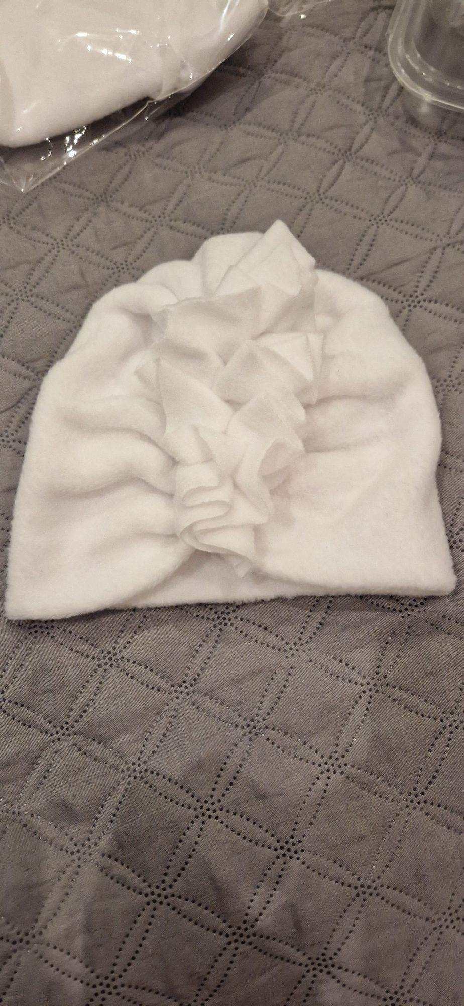 Komplet czapka polarowa turban i chustka