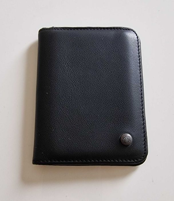 Skórzany portfel męski SLIM czarny Manumi City Wallet