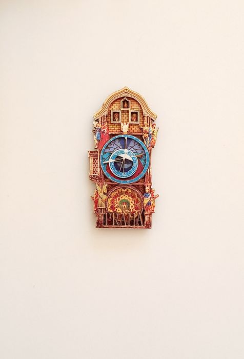 Praga drewniany magnes na lodówkę