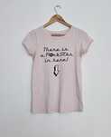 Koszulka ciążowa 38 / M zara for mum pudrowy róż t-shirt jasna bawełni