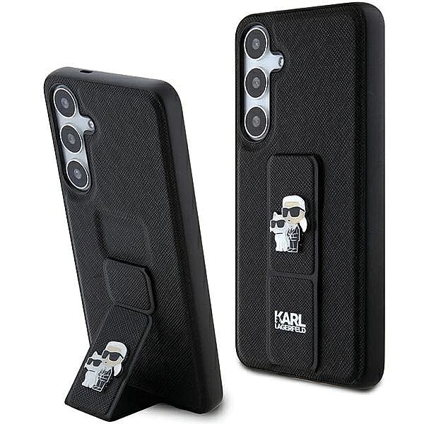 Etui Karl Lagerfeld Gripstand Saffiano Karl&Choupette Pins na Samsung
