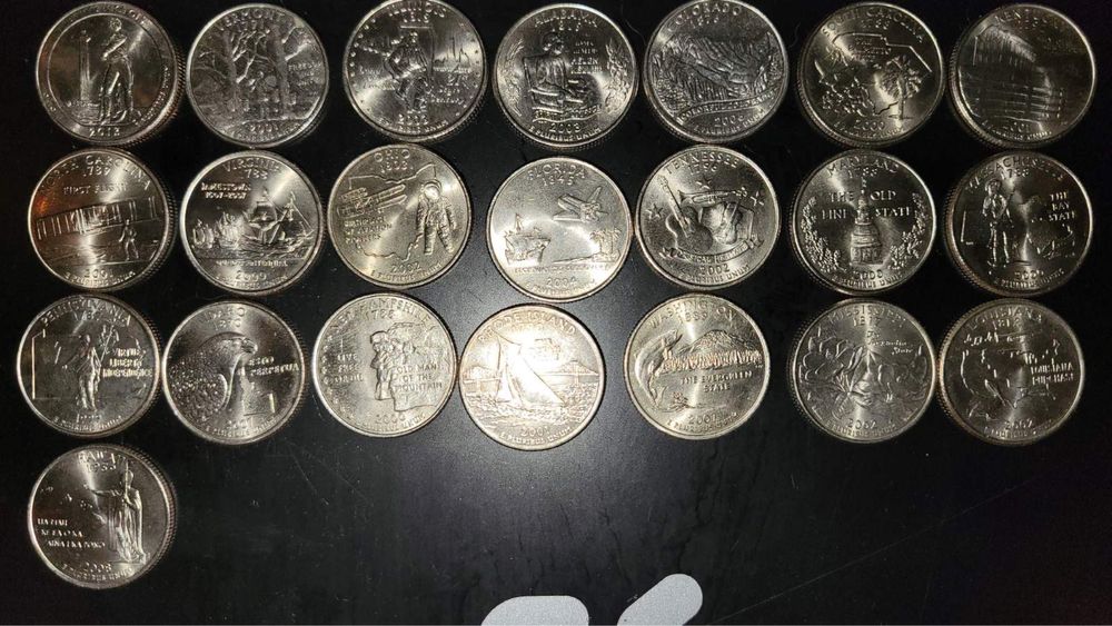 Коллекция монет Quarter dollar 22 ШТ.