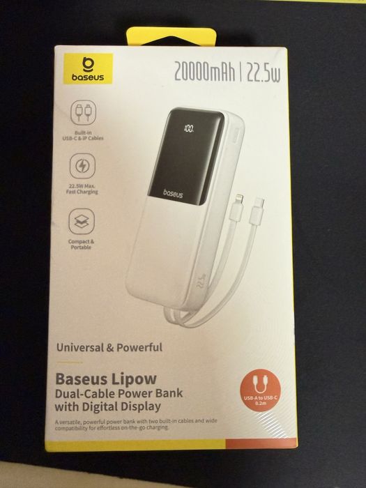 Baseus Power Bank 20000mAh PD 22.5W Fast Charging