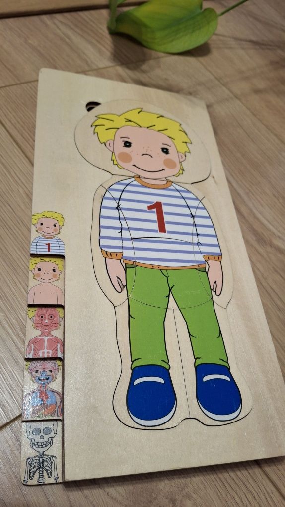 Ukladanka puzzle ciało chłopiec lidl playtive