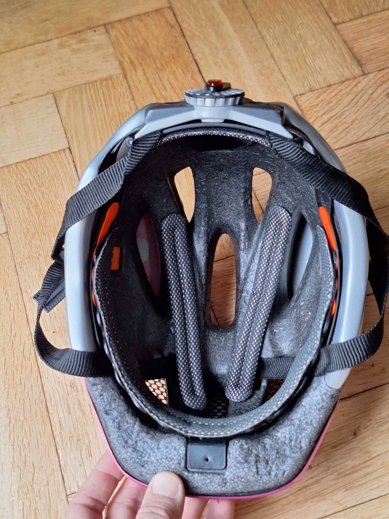 Kask rowerowy dziecięcy PUKY - różowy - obwód 46-54 cm.