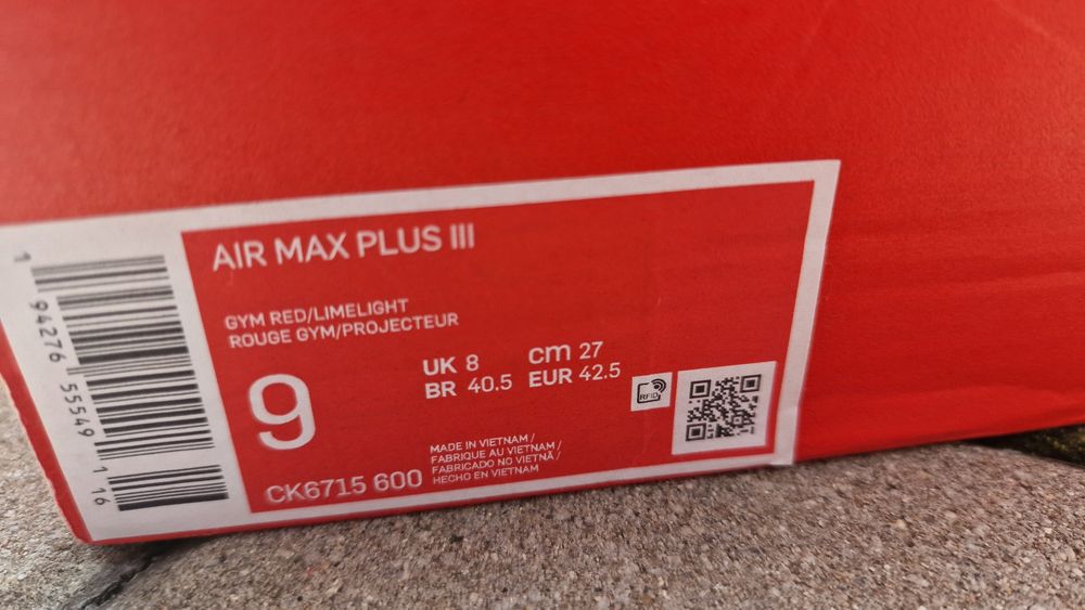 Buty nike air max plus ironman 42.5 nowe