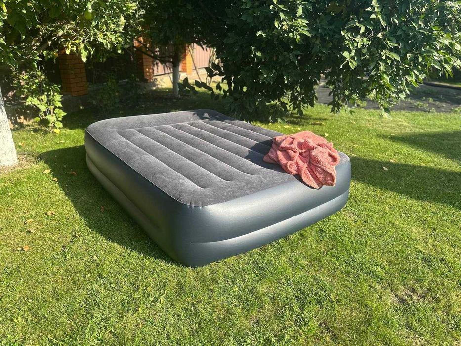 ‼️Надувная кровать двуспальная с насос. Матрас. Ліжко надувне чорне ‼️