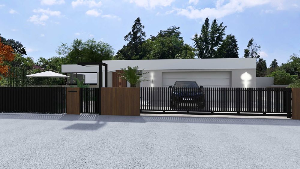 Ogrodzenie Grzebieniowe Pionowe nowoczesne ogrodzenie - Vertical