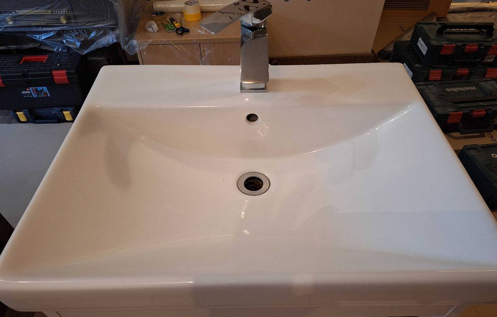 Zlew nablatowy plus bateria komplet 60x47cm