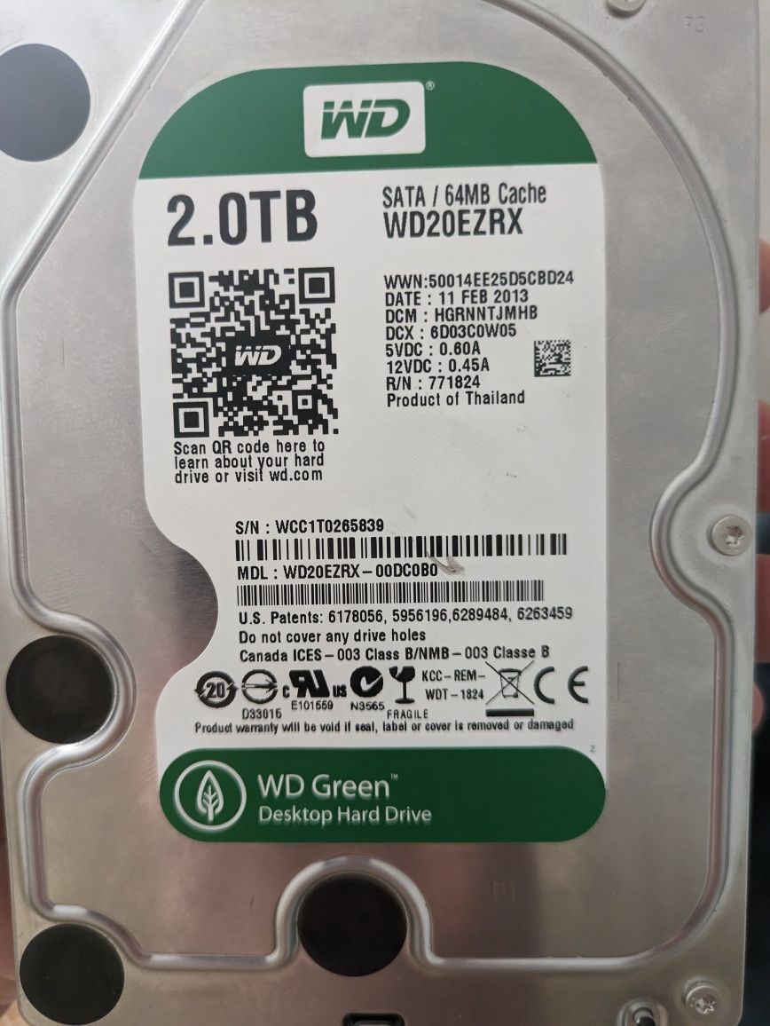 Western Digital Green 2 tb wd20ezrz