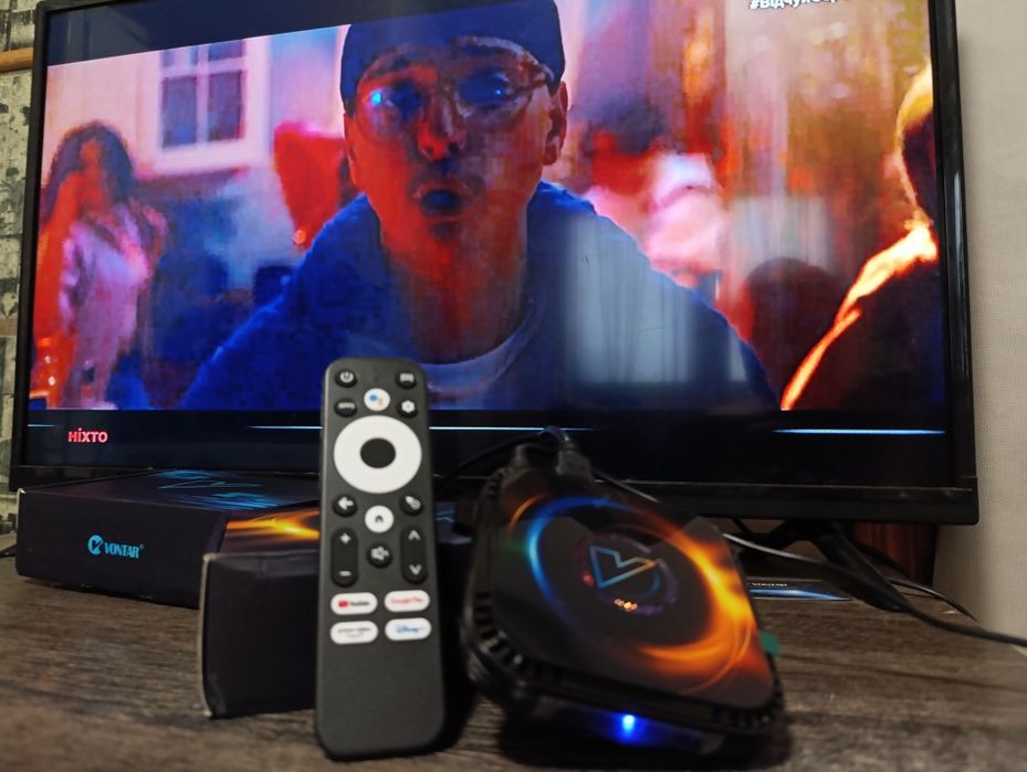 Приставка Новинка 8ядер 4/32 Андроид14 голосовой пульт Vontar H728 сма