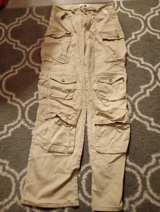 spodnie bojówki beżowe damskie.