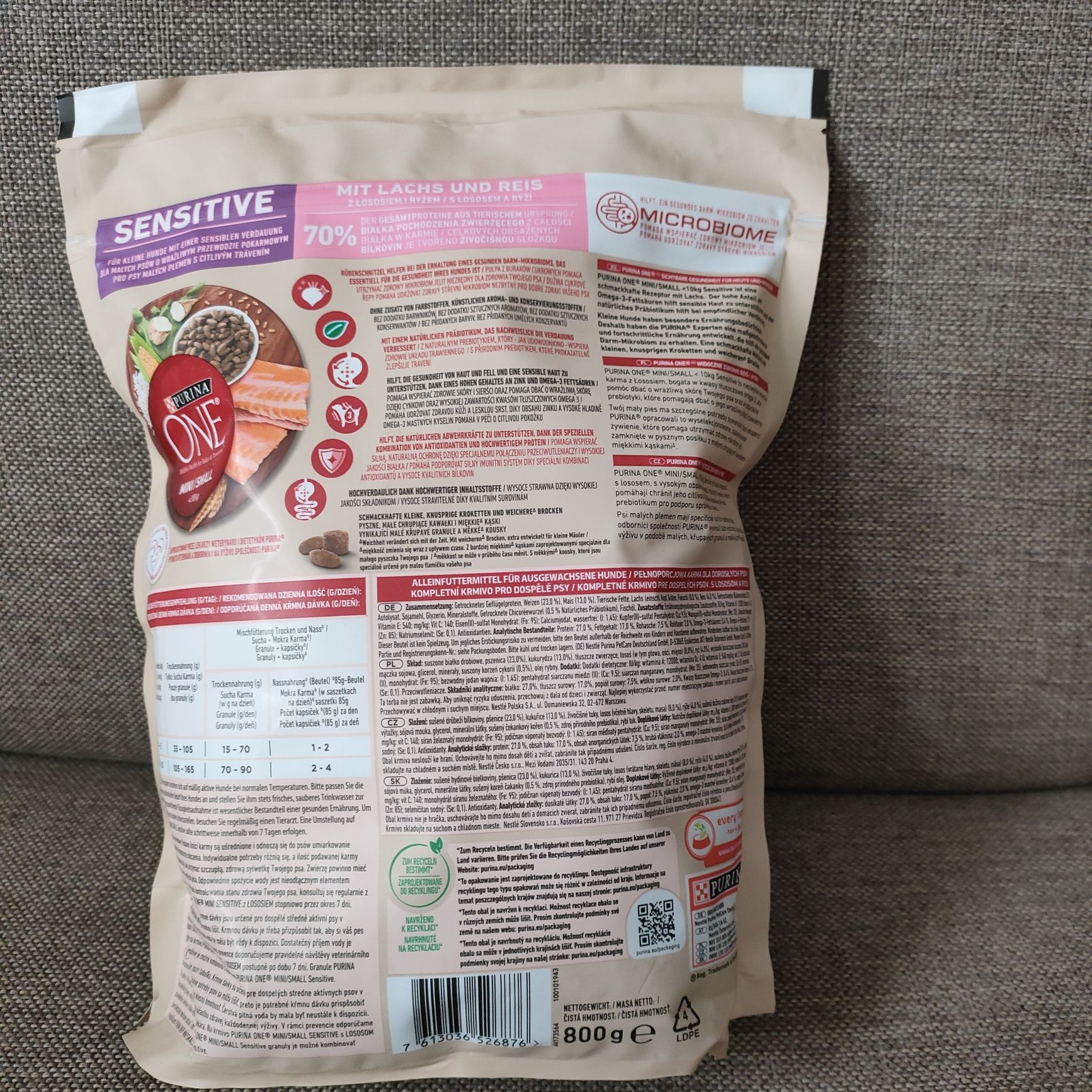 Purina One Mini DeliCate z łososiem i ryżem 800g karma okazja