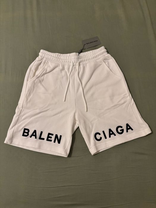 Balen/Ciaga split white shorts