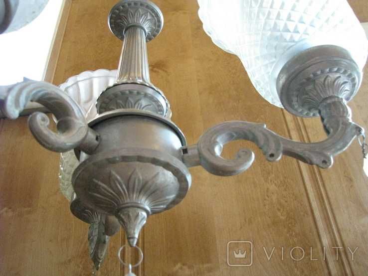 Люстра СССР с хрустальными подвесками. Как новая