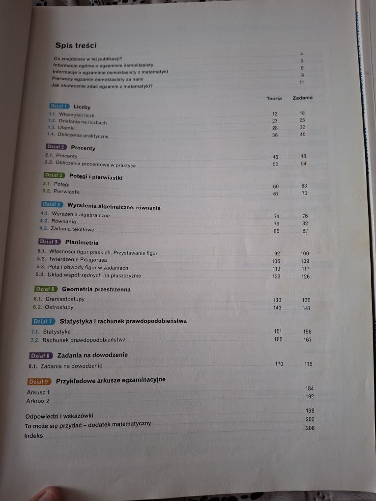 Teraz egzamin ósmoklasisty matematyka repetytorium i arkusze