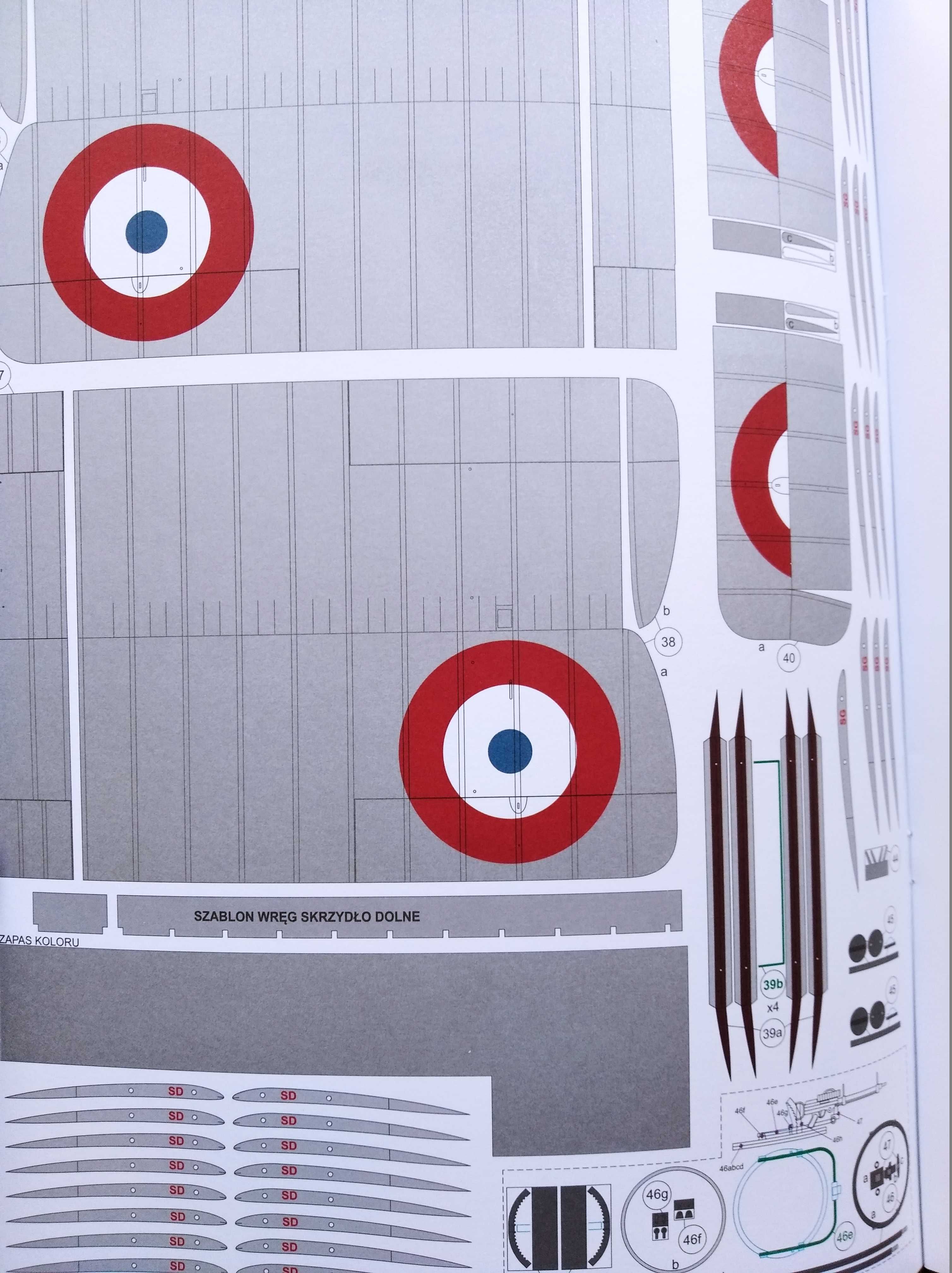 Model kartonowy samolot Sopwith 1 1/2 Strutter 1:33