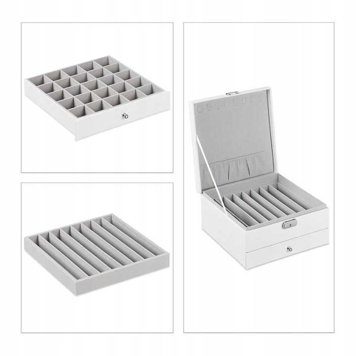 Szkatułka na biżuterię Etui pudełko organizer na biżuterię