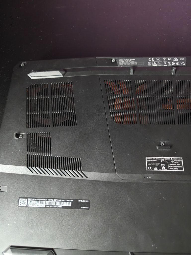 Laptop MSI GP76 Leopard RTX3080|32GB RAM|3TB