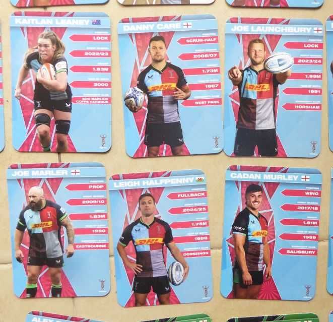 trading cards Harlequins época 2024/25 rugby