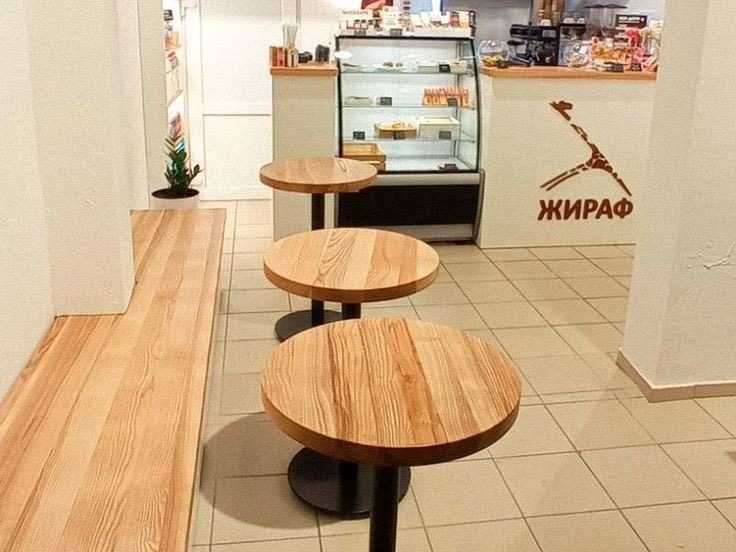 Круглые столы Лофт металл дерево